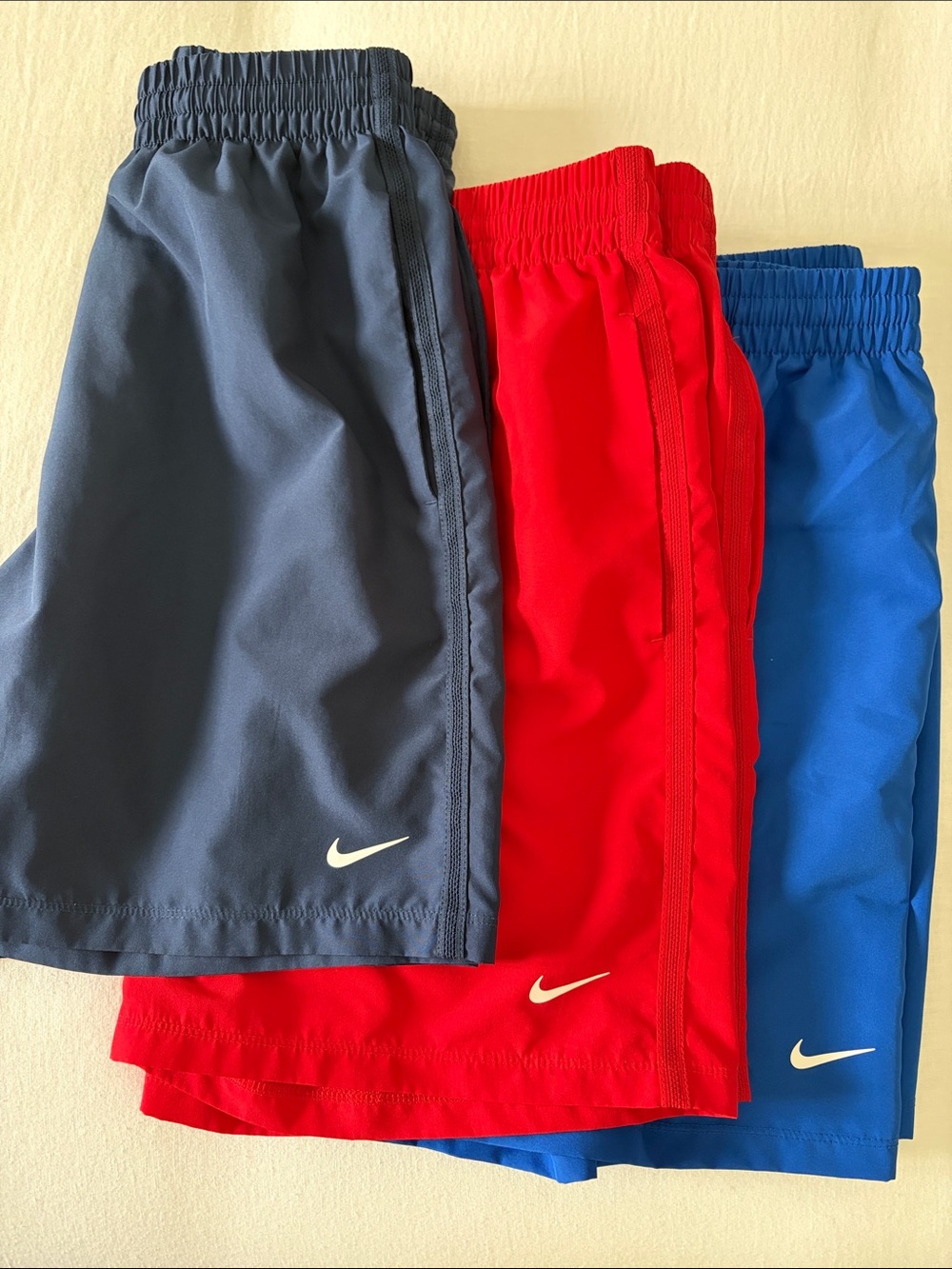 Nike Boys' Athletic Shorts Set in Gray, Red, and Blue